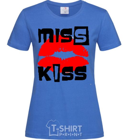 Women's T-shirt MISS KISS royal-blue фото