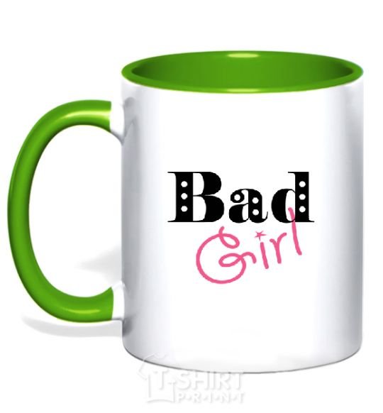 Чашка с цветной ручкой BAD GIRL Simple Зеленый фото