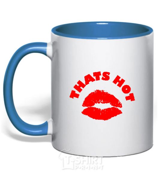 Mug with a colored handle THATS HOT royal-blue фото