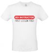 Men's T-Shirt SEX INSTRUCTOR. FREE White фото