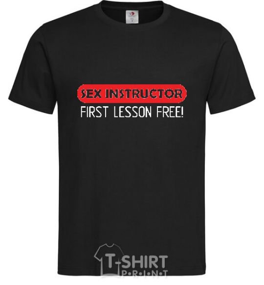 Men's T-Shirt SEX INSTRUCTOR. FREE black фото