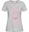 Women's T-shirt PINK PLAYBOY grey фото