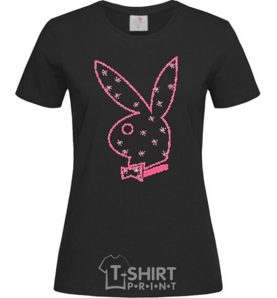 Women's T-shirt PINK PLAYBOY black фото