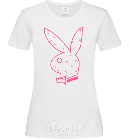 Women's T-shirt PINK PLAYBOY White фото