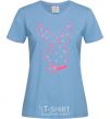 Women's T-shirt PINK PLAYBOY sky-blue фото