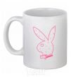 Ceramic mug PINK PLAYBOY White фото