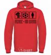 Men`s hoodie HAPPINESS IS SIMPLE bright-red фото