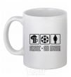 Ceramic mug HAPPINESS IS SIMPLE White фото