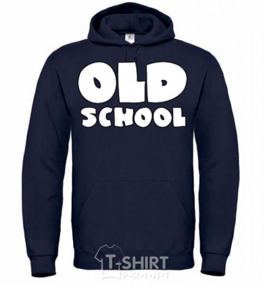 Men`s hoodie OLD SCHOOL navy-blue фото