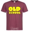 Men's T-Shirt OLD SCHOOL burgundy фото