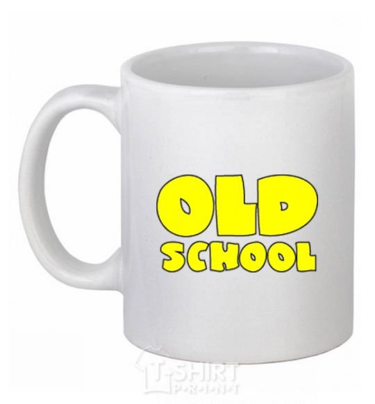 Ceramic mug OLD SCHOOL White фото