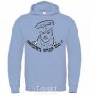 Men`s hoodie OSTAP BENDER sky-blue фото