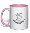 Mug with a colored handle OSTAP BENDER light-pink фото