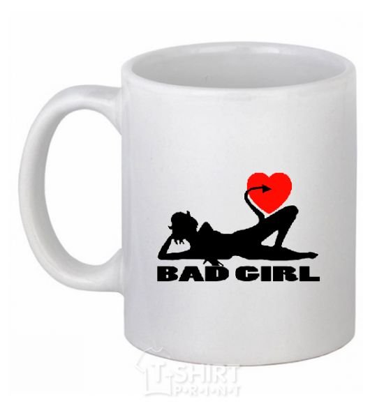 Чашка керамическая BAD GIRL Picture Белый фото