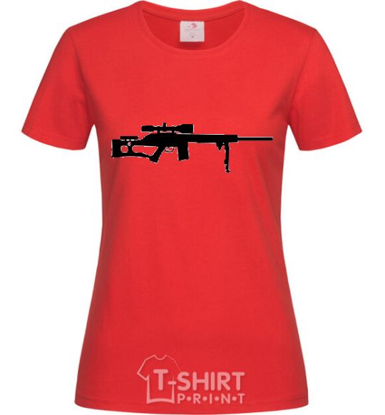 Women's T-shirt SNIPER red фото