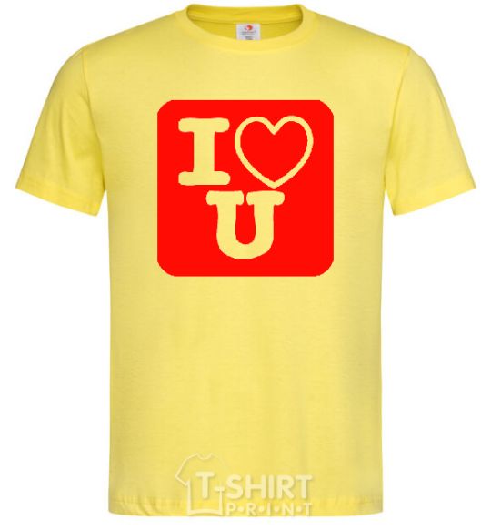 Мужская футболка I LOVE U Лимонный фото