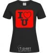 Women's T-shirt I LOVE U black фото