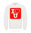 Sweatshirt I LOVE U White фото