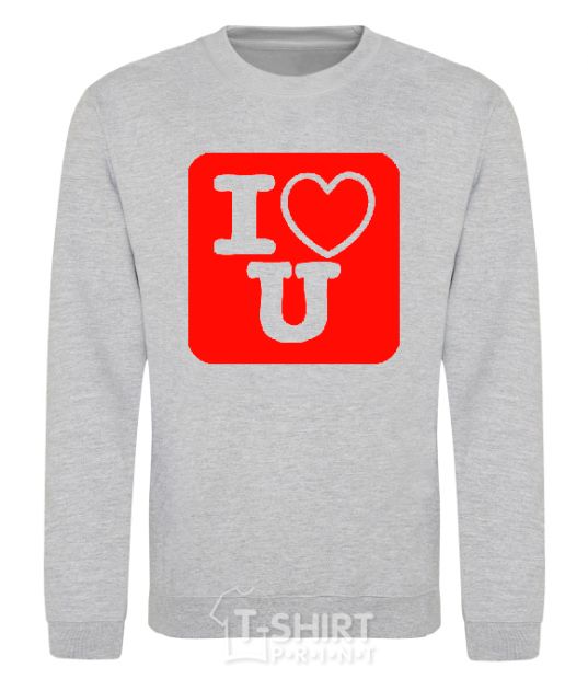 Sweatshirt I LOVE U sport-grey фото