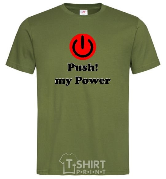 Men's T-Shirt PUSH MY POWER millennial-khaki фото