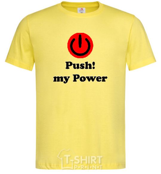 Men's T-Shirt PUSH MY POWER cornsilk фото