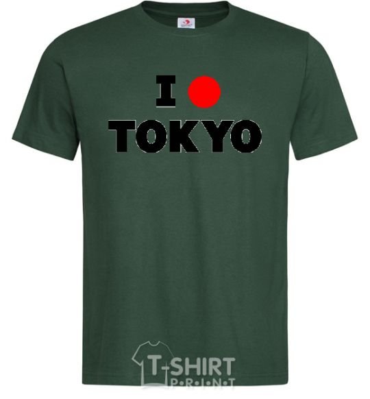 Мужская футболка I LOVE TOKYO Темно-зеленый фото