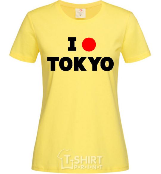 Women's T-shirt I LOVE TOKYO cornsilk фото