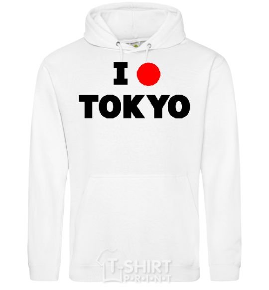 Men`s hoodie I LOVE TOKYO White фото