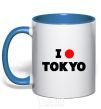 Mug with a colored handle I LOVE TOKYO royal-blue фото
