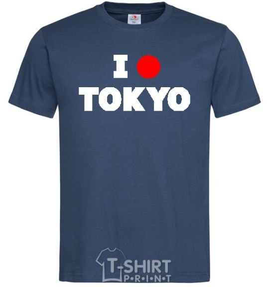Мужская футболка I LOVE TOKYO Темно-синий фото