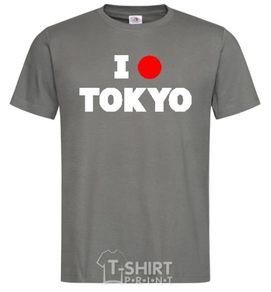 Мужская футболка I LOVE TOKYO Графит фото