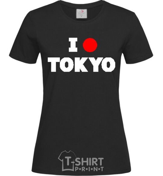 Women's T-shirt I LOVE TOKYO black фото