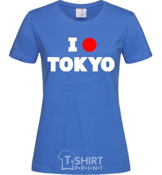 Women's T-shirt I LOVE TOKYO royal-blue фото