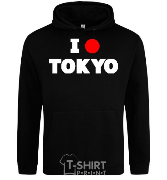 Men`s hoodie I LOVE TOKYO black фото