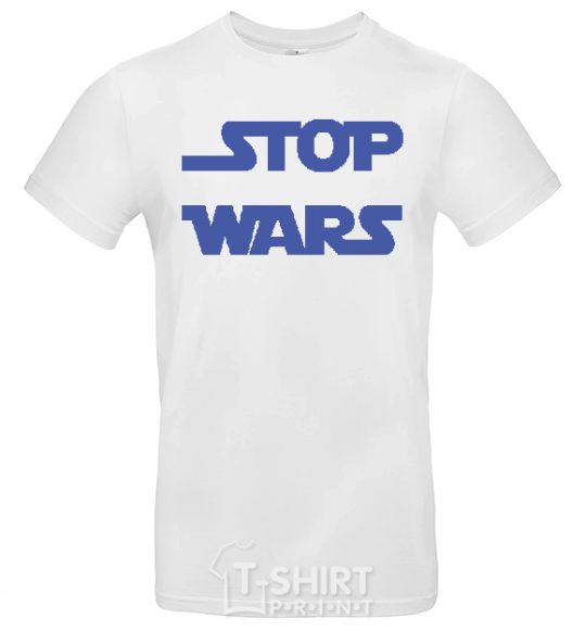 Мужская футболка STOP WARS Белый фото