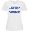 Женская футболка STOP WARS Белый фото