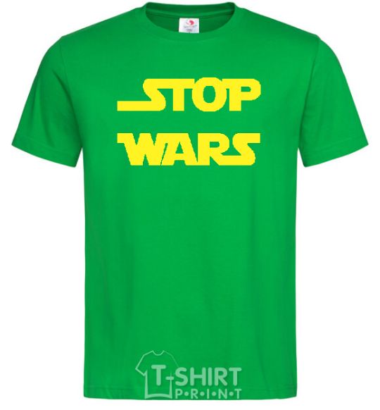 Мужская футболка STOP WARS Зеленый фото