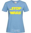 Женская футболка STOP WARS Голубой фото