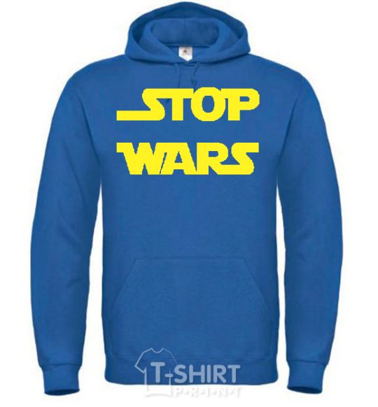 Men`s hoodie STOP WARS royal фото