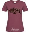Women's T-shirt HIPHOP burgundy фото
