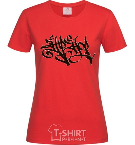 Women's T-shirt HIPHOP red фото