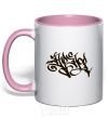 Mug with a colored handle HIPHOP light-pink фото