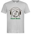 Men's T-Shirt HOUSE MUSIC grey фото