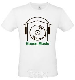 Men's T-Shirt HOUSE MUSIC White фото