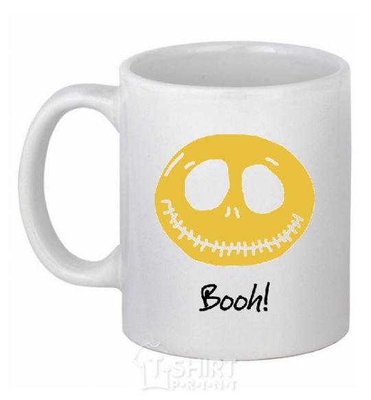 Ceramic mug BOOH! White фото