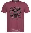 Men's T-Shirt CAT DA VINCI Exclusive burgundy фото