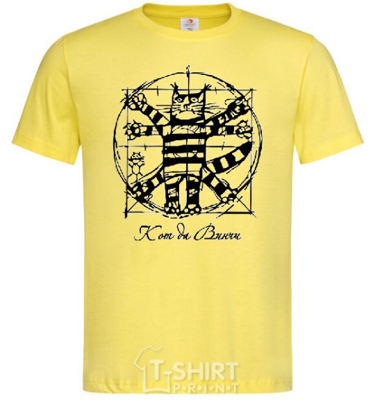 Men's T-Shirt CAT DA VINCI Exclusive cornsilk фото