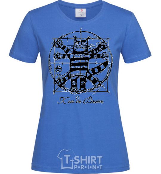 Women's T-shirt CAT DA VINCI Exclusive royal-blue фото