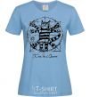 Women's T-shirt CAT DA VINCI Exclusive sky-blue фото