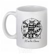 Ceramic mug CAT DA VINCI Exclusive White фото